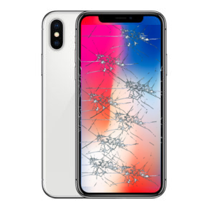iPhone X cracked and broken screen repair